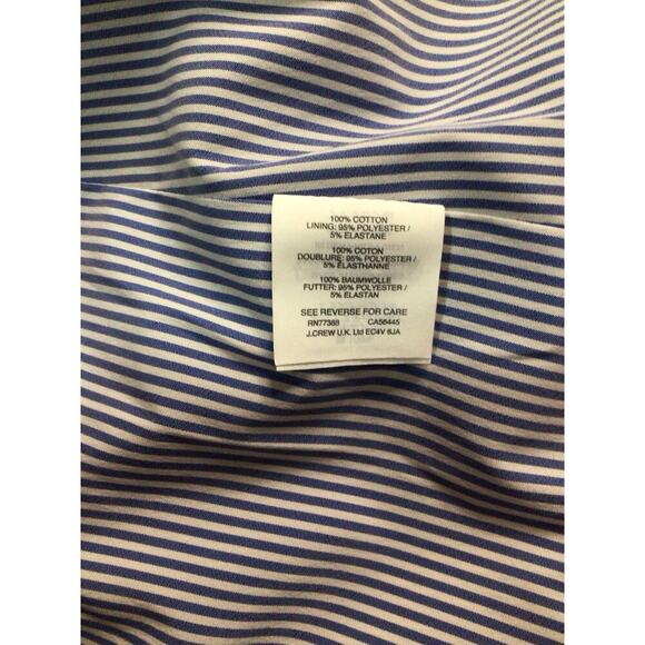 J. Crew Regent Blazer in Chambray w/Ruffle Trim Blue Cotton Outer Womens Size 8 - Picture 10 of 12